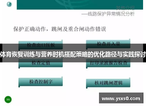 体育恢复训练与营养时机搭配策略的优化路径与实践探讨